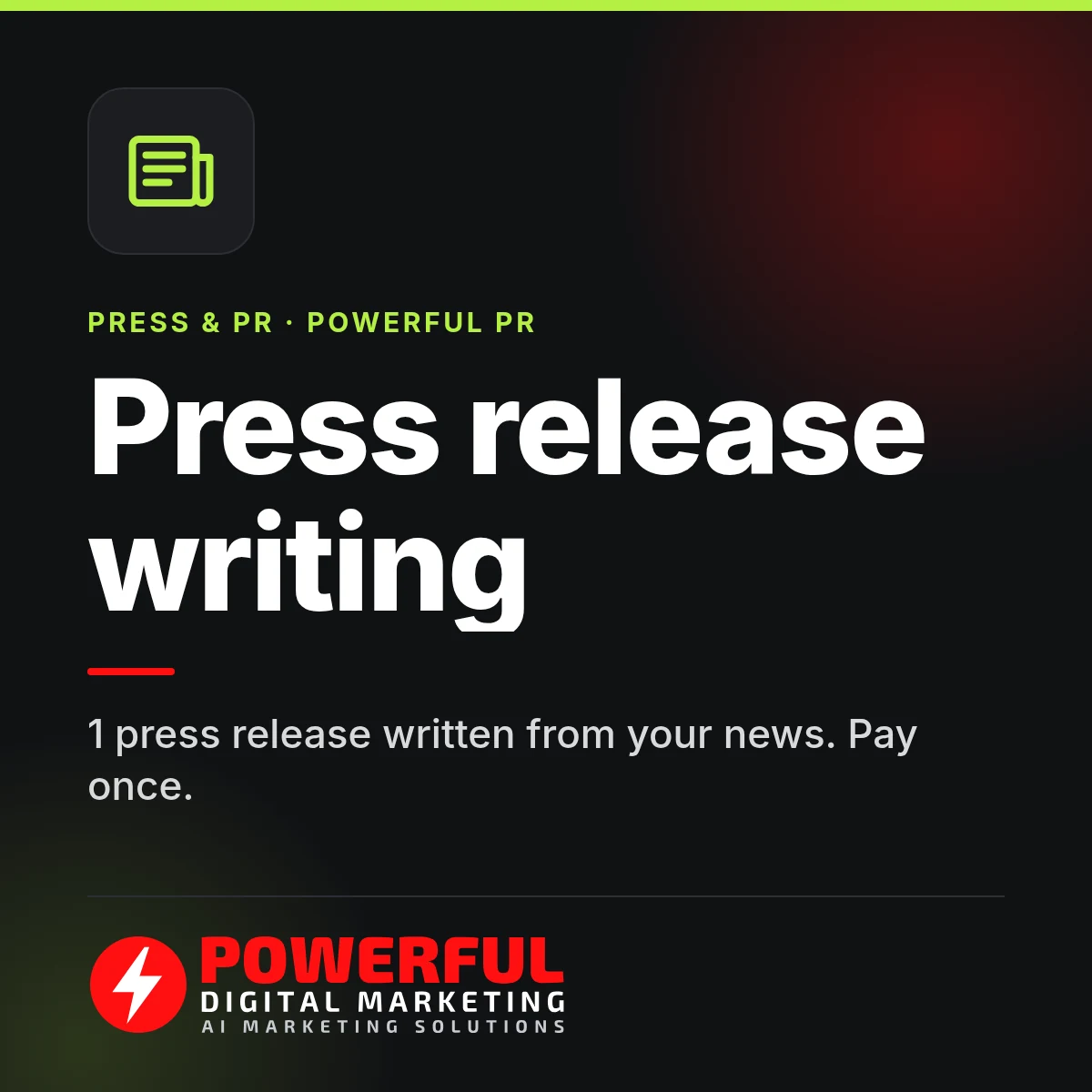 Press release writing - Powerful Digital Marketing