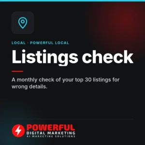 Listings check – Powerful Digital Marketing