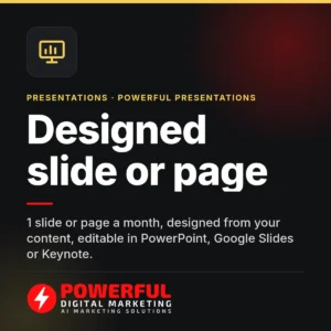 Designed slide or page – Powerful Digital Marketing