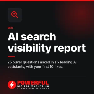 AI search visibility report – Powerful Digital Marketing