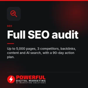 Full SEO audit – Powerful Digital Marketing