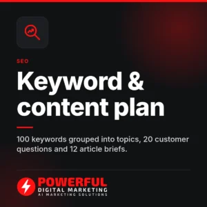 Keyword & content plan – Powerful Digital Marketing
