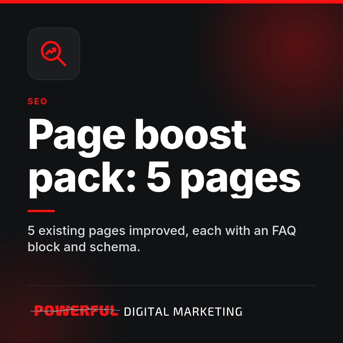 Page boost pack: 5 pages – Powerful Digital Marketing