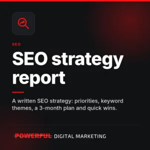 SEO strategy report – Powerful Digital Marketing