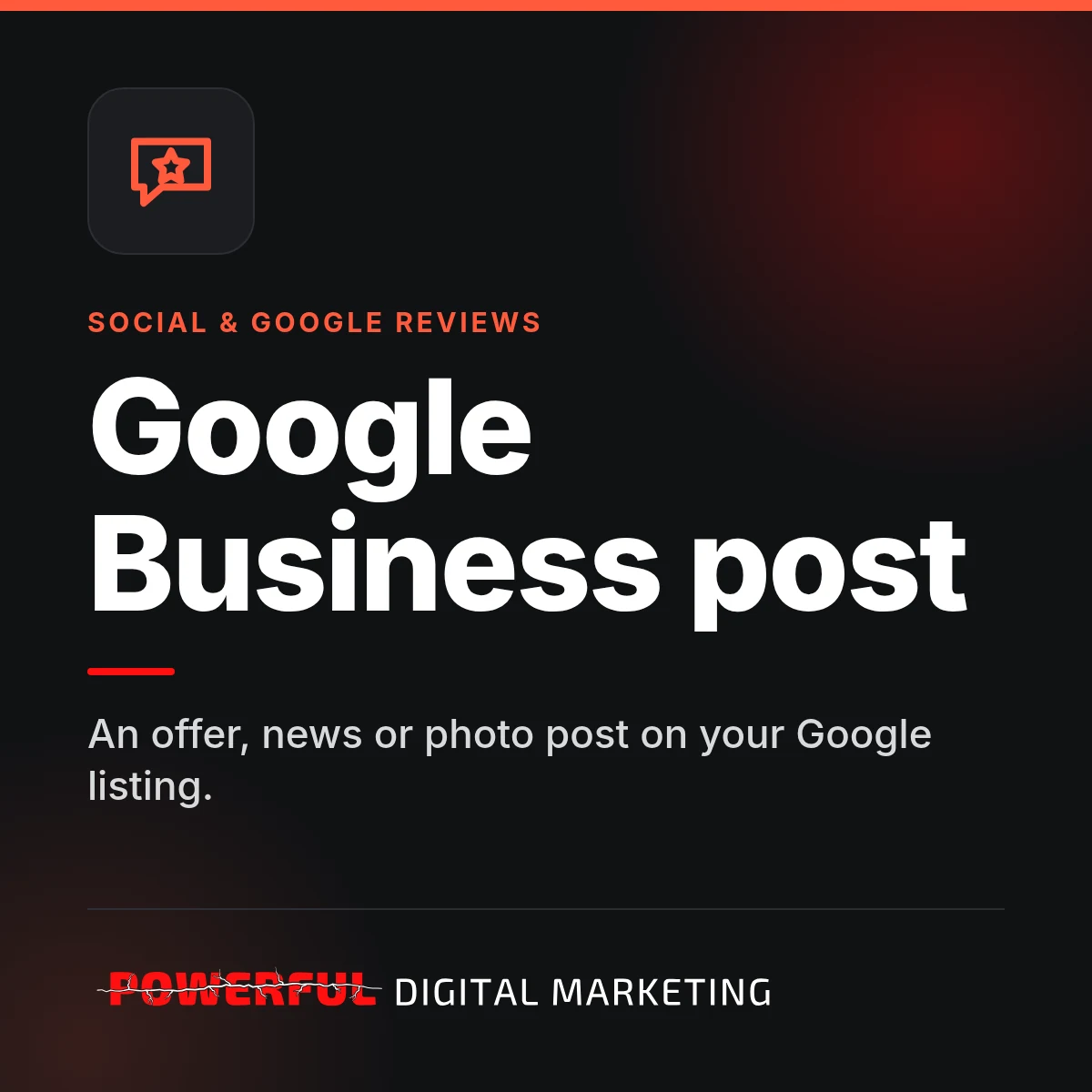 Google Business post – Powerful Digital Marketing