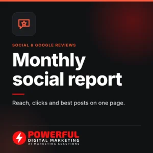 Monthly social report – Powerful Digital Marketing