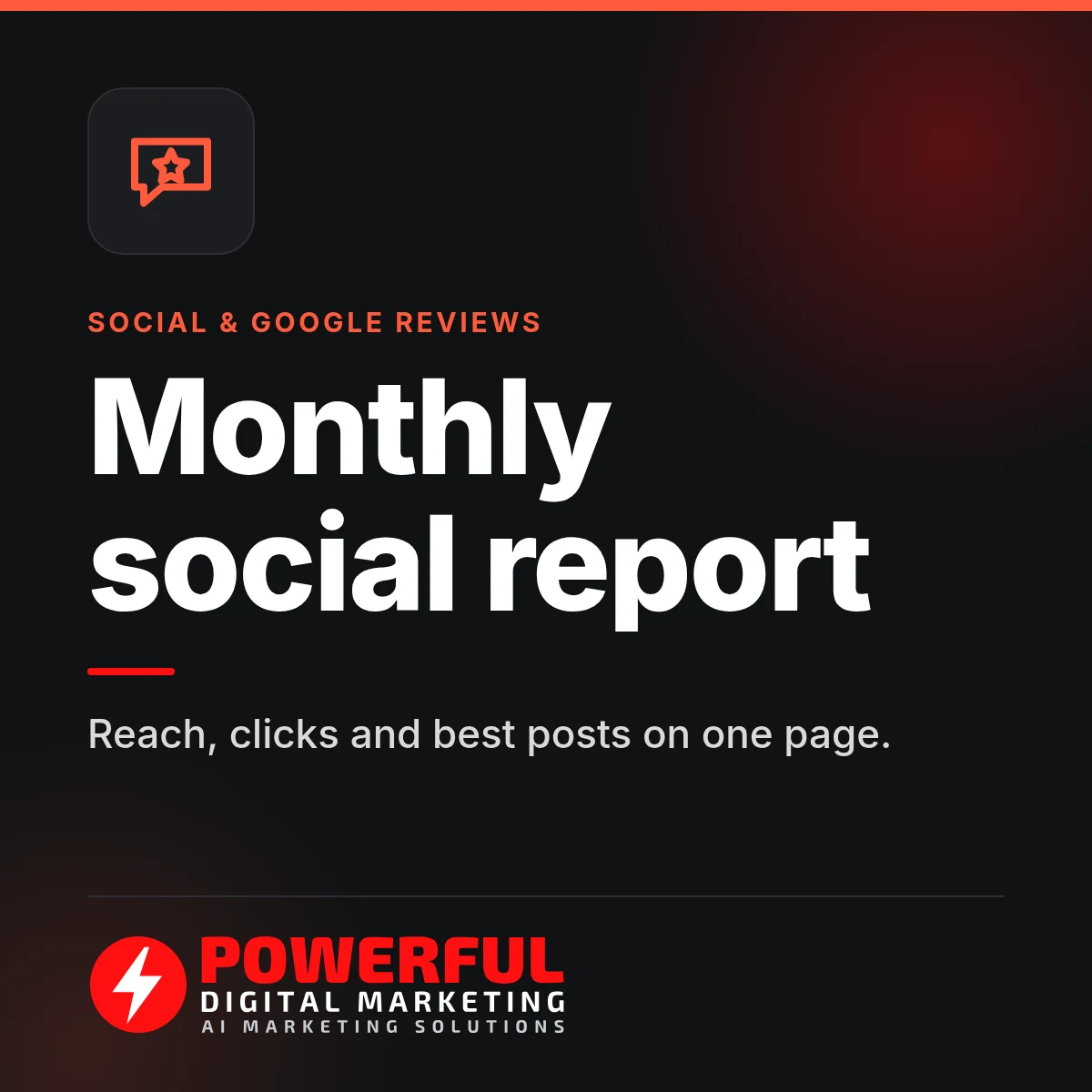 Monthly social report – Powerful Digital Marketing