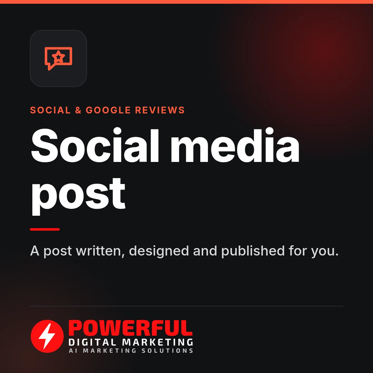 Social media post – Powerful Digital Marketing
