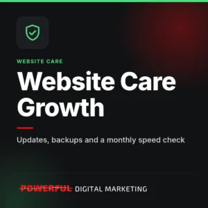 Website Care Growth product card