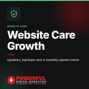 Website Care Growth product card