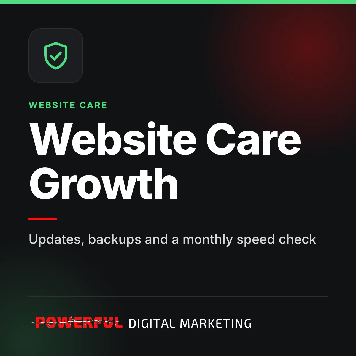 Website Care Growth product card