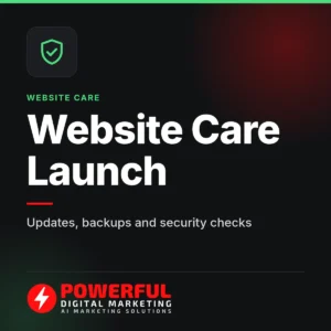 Website Care Launch product card