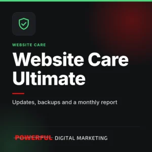Website Care Ultimate product card